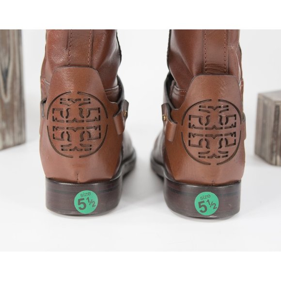 Tory Burch Rustic Brown Derby Riding Boots 5.5 - Picture 5 of 7